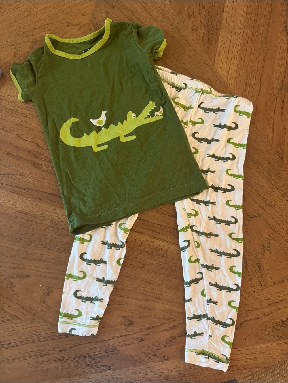 Kickee Pants PJs Alligator Pattern 3T